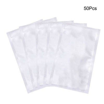 50 x Single  Clear Vacuum Heat Seal Bags 15 x 25cm