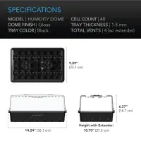 Ac Infinity Humidity Dome Propagator  5x8 Cell