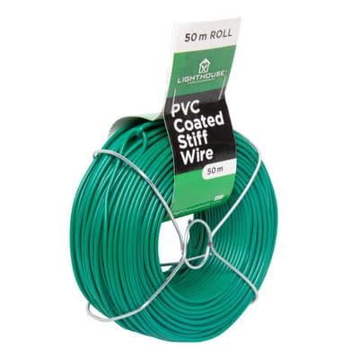 Lighthouse Pvc Coated Stiff Garden Wire 50m