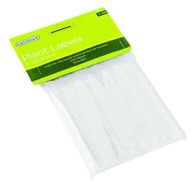 White Plastic Plant Labels 100mm