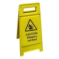 A Frame Caution Slippery Surface Sign