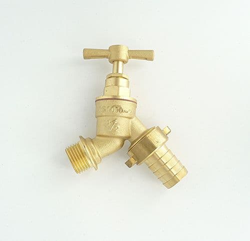 1/2" Brass Water Butt Tap c/w 3/4" Hose Tail. Water Storage,Rainwater Collection