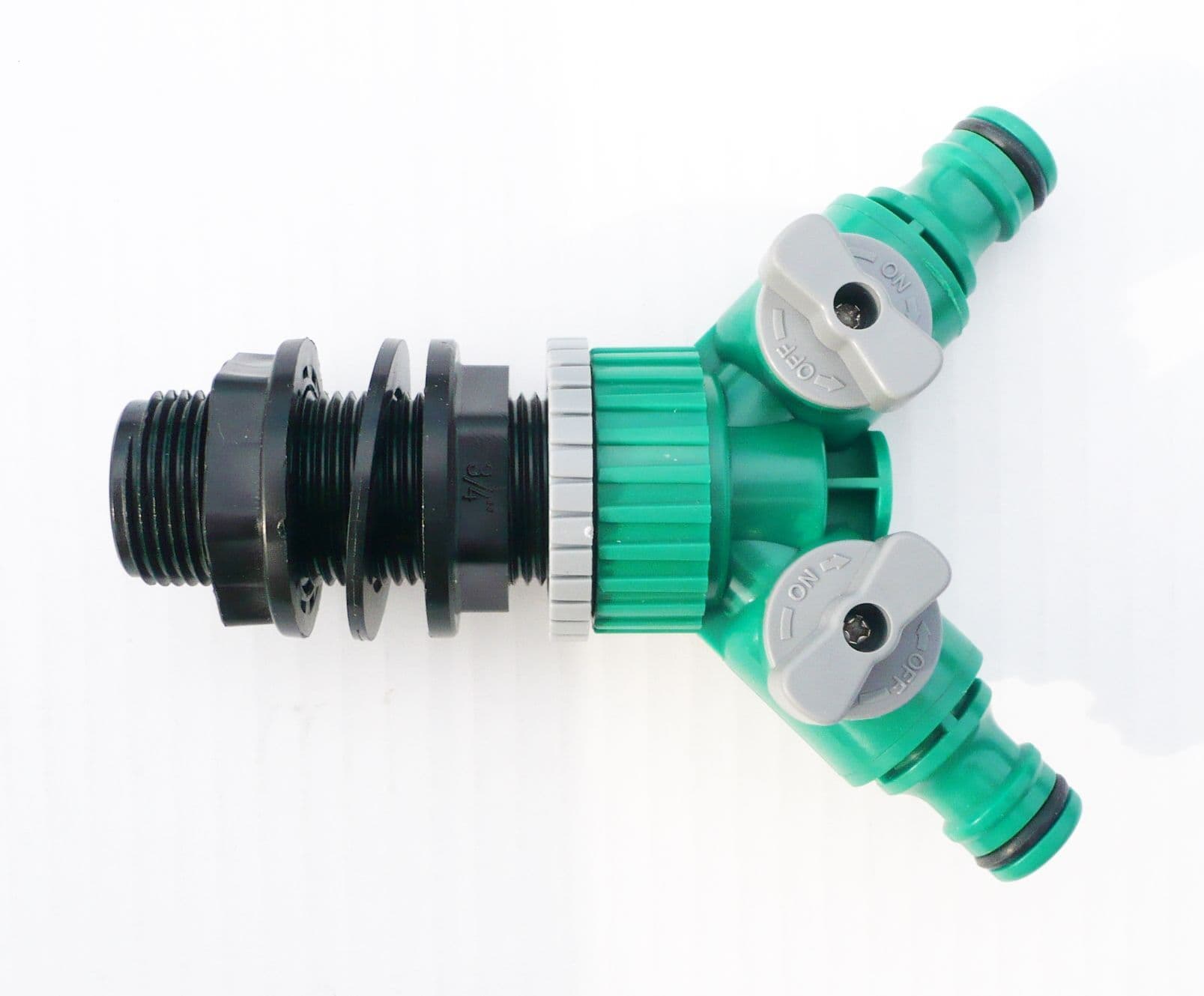 3/4"BSP Tank Adapter &TWIN SnapOn garden hose connectors Individual on