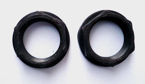 Flanged PP Backing Nuts. BSP Fine Thread. Hex Round Faced. Irrigation Ponds