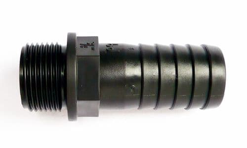 Hose Tail Connector. Barbed to Male BSP Thread.