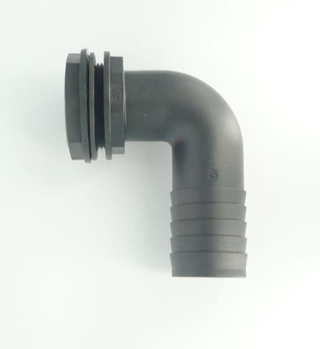 Hose Tail Elbow Barbed to Male BSP thread plus back nut & washer. Tank Adapter