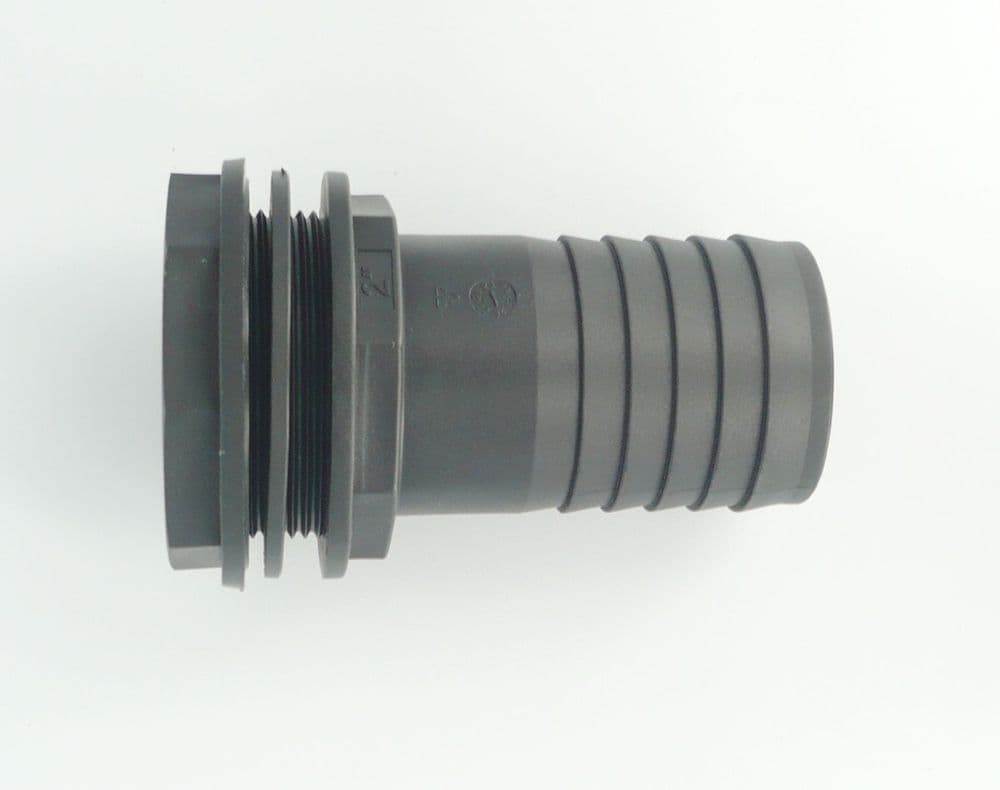 HoseTail Straight Barbed to Male BSP thread plus back nut & washer Tank ...
