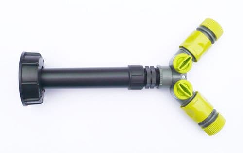 IBC Adapter (S60X6 Coarse Thread) to WATER FILTER & TWIN 1/2" Snap-On Fittings