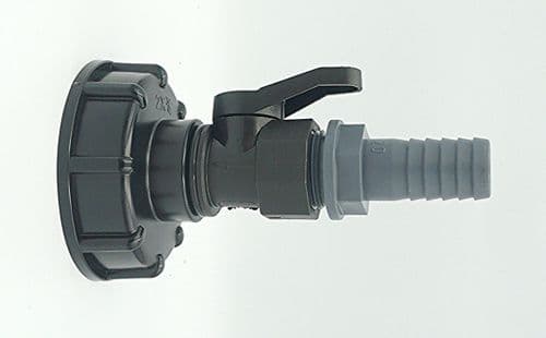 IBC ADAPTER (S60X6) to PP BALL VALVE & 3/4" Barbed Hose Tail