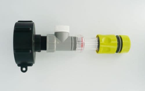 IBC Adapter (S60X6 ) to On/Off Valve, Fine Gauze Filter & 1/2" Snap on