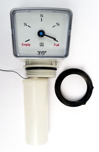 IBC CAGE TANK FLOAT GAUGE 3 ft. Oil or Water. C/w 1.1/2 Back-Nut