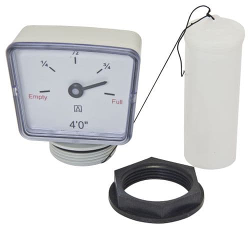 IBC CAGE TANK FLOAT GAUGE 4 ft. Oil or Water. C/w 1.1/2 Back-Nut