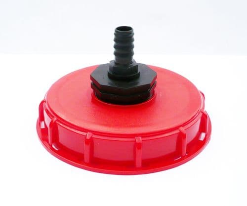 IBC Storage Tank Topfill Cap (6" Coarse Thread) with Straight Hose Tail Inlet