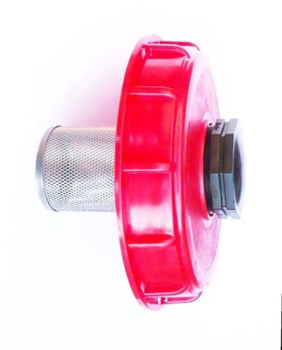IBC TANK TOP FILL CAP (6" COARSE THREAD) WITH STAINLESS STEEL FILTER & PLUG