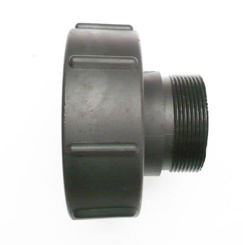 IBC Thread Adapter. S100X8 Coarse Female Thread To 2" BSP Fine Male Thread