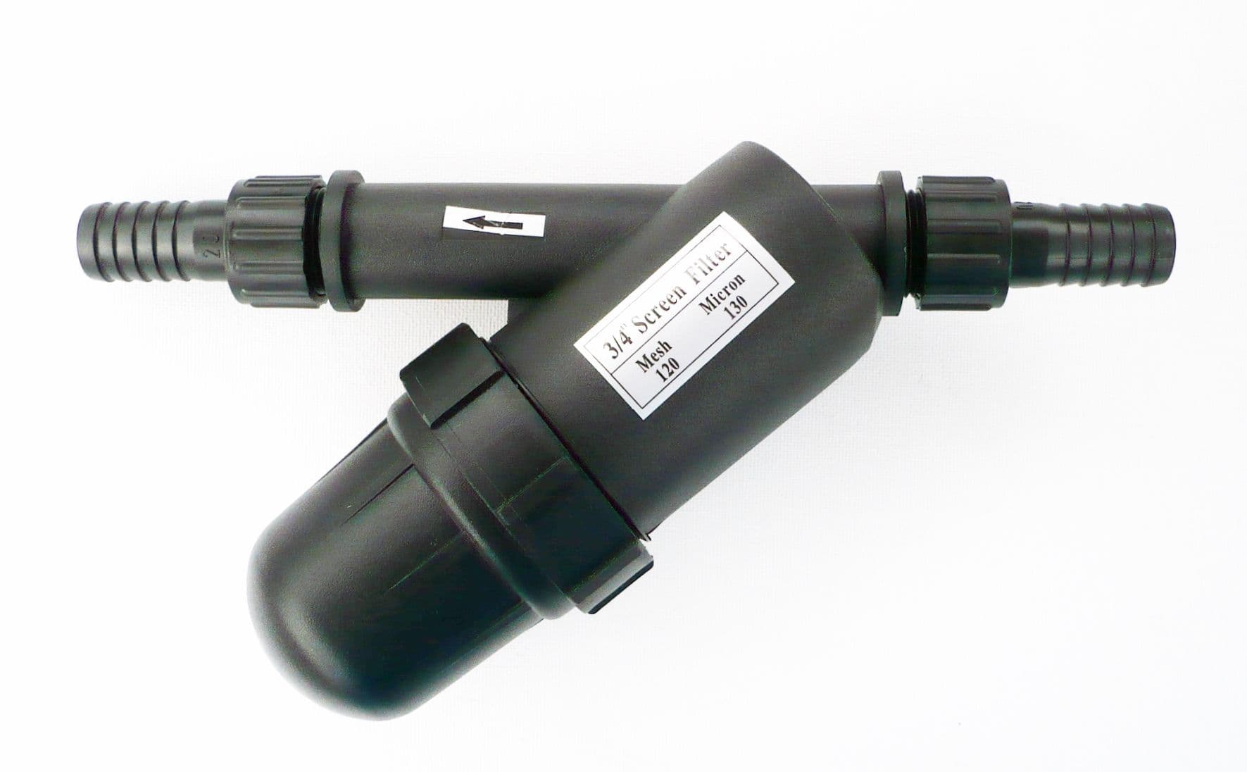 In-Line Bottle Type Water Filter 120 Mesh 130 Micron Hose Tails