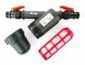 In-Line Bottle Type Water Filter. 120 Mesh. 130 Micron. In-line  On/Off valves 3/4