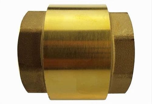IN LINE BRASS SPRING CHECK NON RETURN VALVE BSP FEMALE THREADS