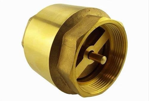 IN LINE BRASS SPRING CHECK NON RETURN VALVE BSP FEMALE THREADS