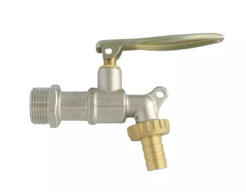 LOCKABLE Plated Brass Lever Tap 1/2