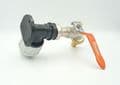 MDPE Compression Wall Plate Elbow (20mm) with 1/2