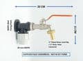 MDPE Compression Wall Plate Elbow (20mm) with 1/2