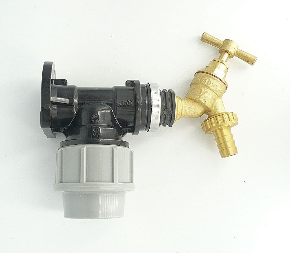 MDPE Compression Wall Plate Elbow 32mm with 1/2