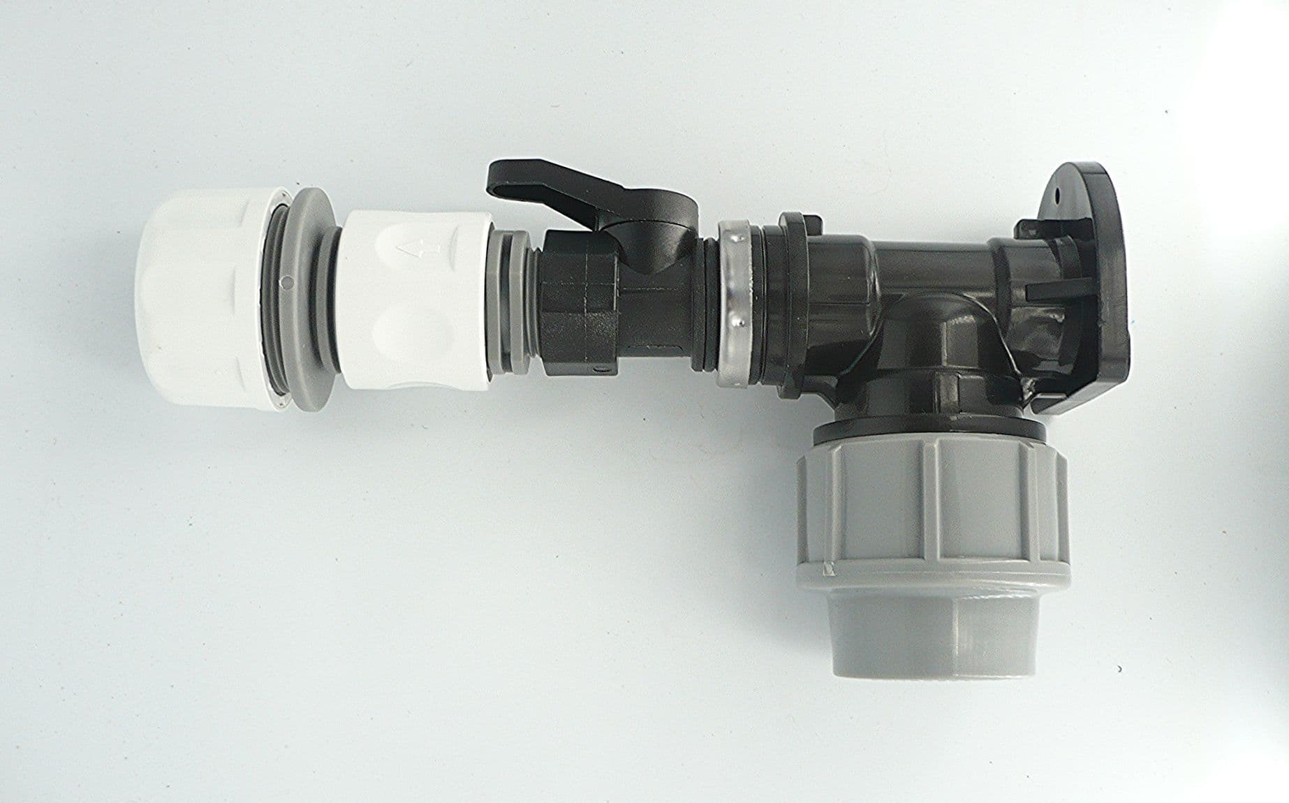 MDPE Wall Plate Elbow 32mm to On/Off Valve & 1