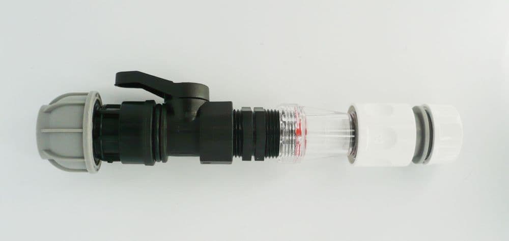 Pipe Joiner joins MDPE pipe to Hose pipe Filter On/OffValve &Snap-On ...