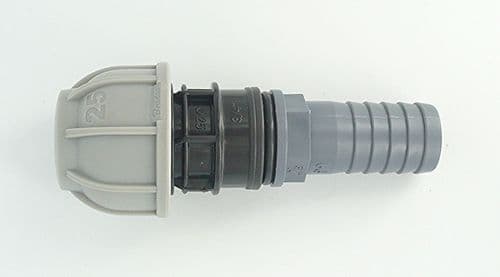 PIPE JOINER. Joins MDPE/Alkathene Solid Pipe to Flexible Hose Pipe