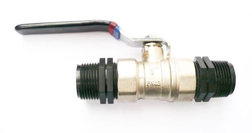 Plated Brass BALL VALVE. Heavy Duty. Male x Male BSP Threads. Water Shut Off