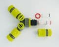 Snap On 3 Way Hose Splitter, Fine Gauze Filter, 2 ON/OFF Taps + Hose Connectors