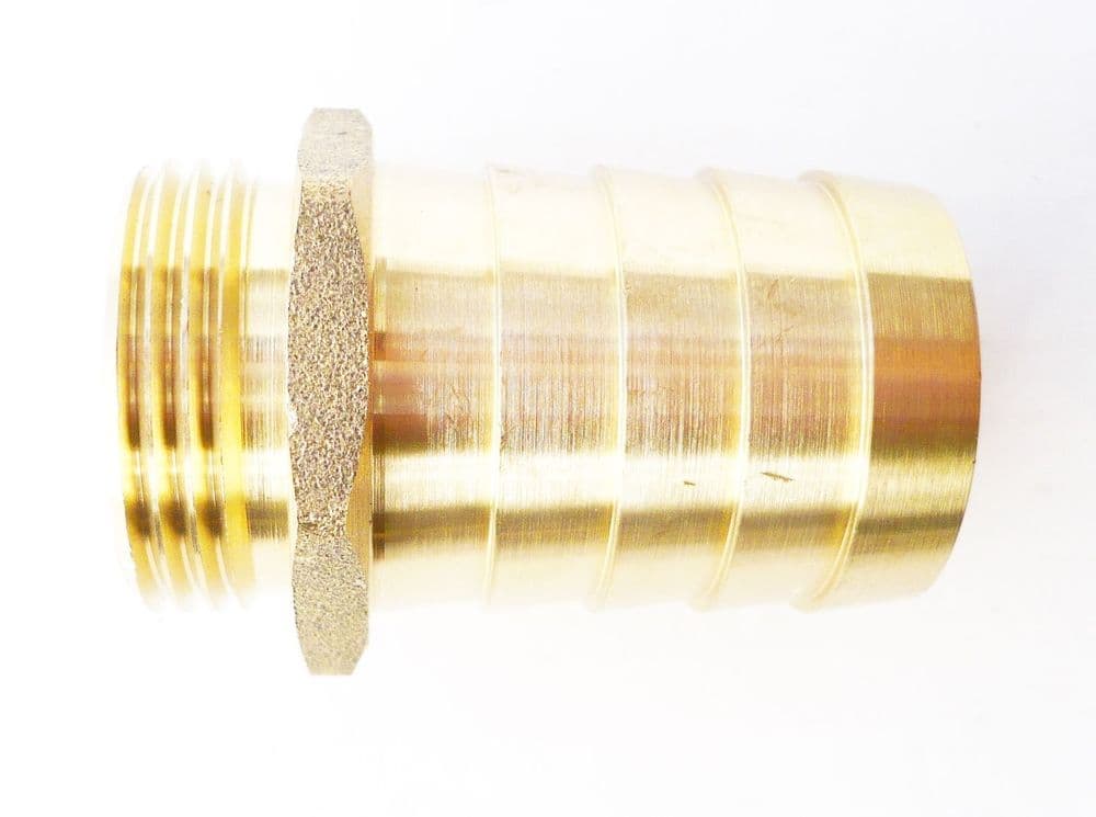 Solid BRASS Hose Tail Connector to Male BSP Thread Pond Pool HosePipe