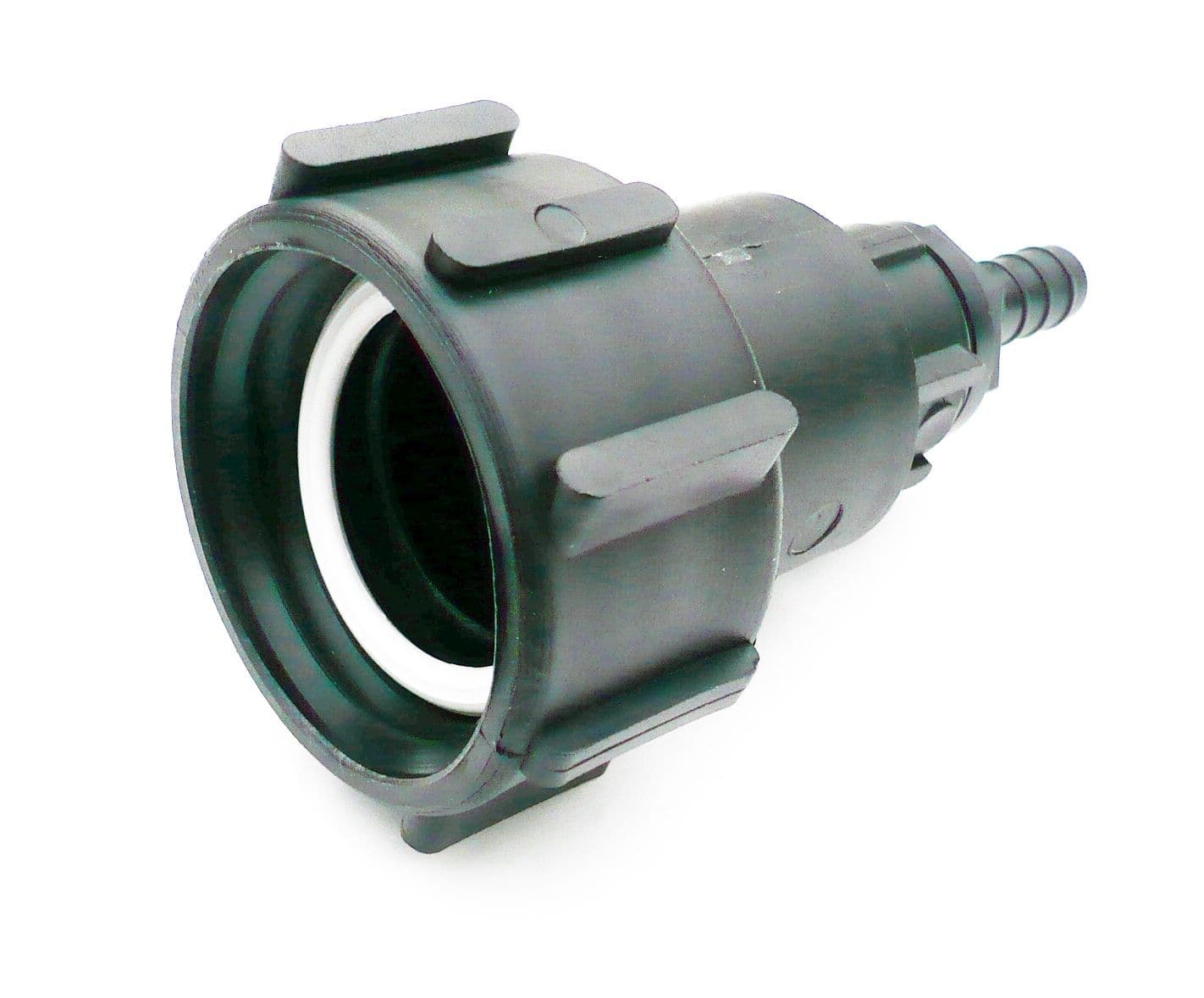 Super Heavy Duty SWIVELING IBC Adapter to Barbed Hose Tails Oil Diesel ...