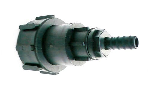 Super Heavy Duty SWIVELING IBC Adapter to Barbed Hose Tails. Oil Diesel Water