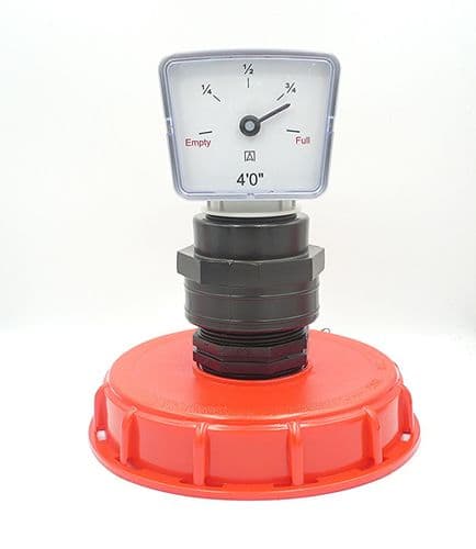 Tank Top Fill Cap (6" Coarse Thread) with Float Level Gauge. Oil Tanks, IBC