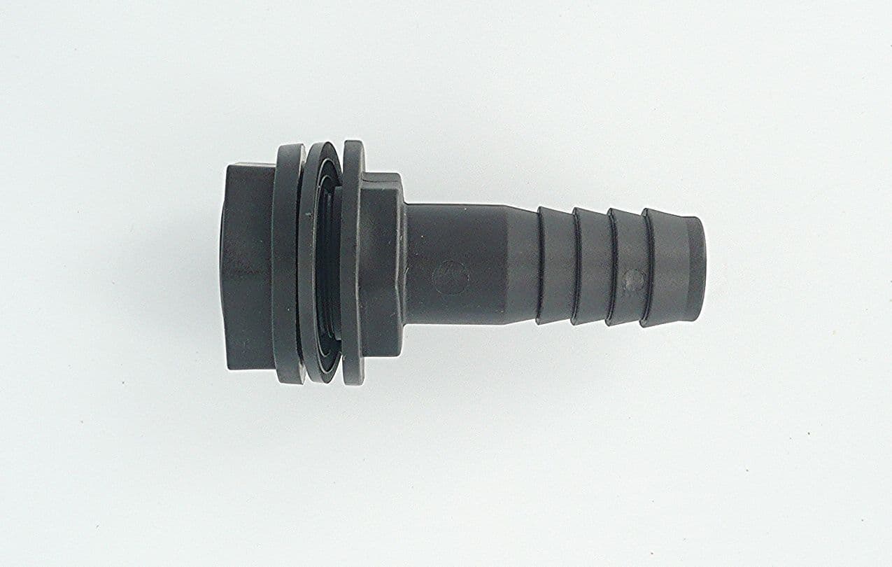 thumbnail image 2 of Water Butt Tank Overflow Connector 1 Inch Pipe Fitting With Nut & Washer For Rain Barrel Storage System, 3/4" BSPM Thread To 1" Barb, Adapter For Garden Watering Equipment 2 of 10