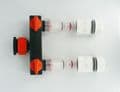 Tap Connector Manifold 2 Way Hose Connector c/w Water Filters & Snap On Fittings