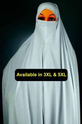 1 Piece X-Large Hijab with Niqab, Scarf, Khimar, Islamic Hajj & Umrah, Ihram NEW