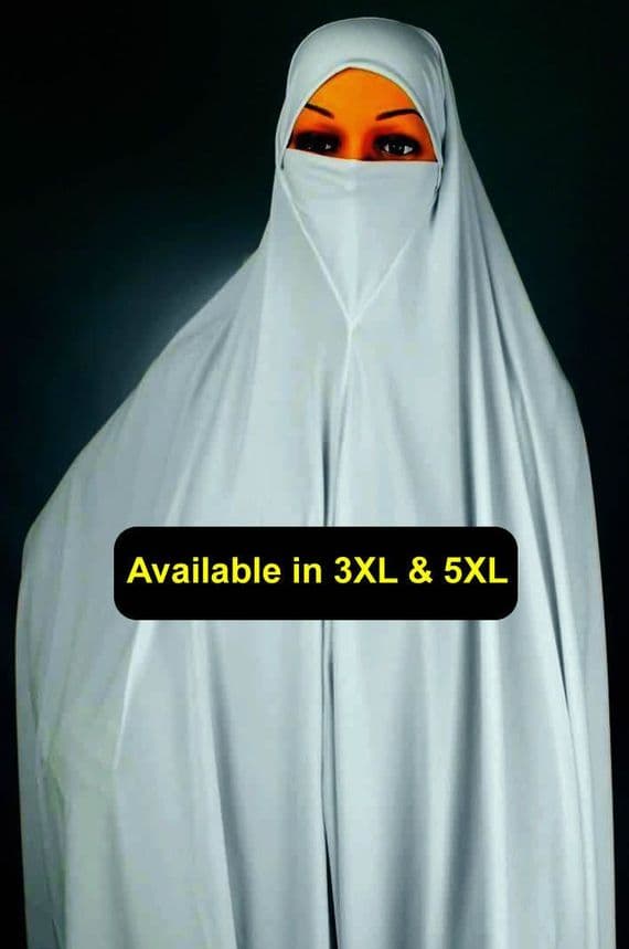 1 Piece X-Large Hijab with Niqab, Scarf, Khimar, Islamic Hajj & Umrah, Ihram NEW