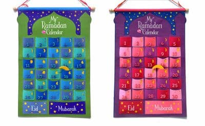 1 x My Ramadan Calendar Countdown to Eid with beautiful handmade fabric ( NEW ) moon