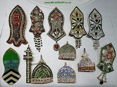 1 x Nalain pak & Dome (NEW) Eid milad badge brooch pin High quality for Imama/scarf