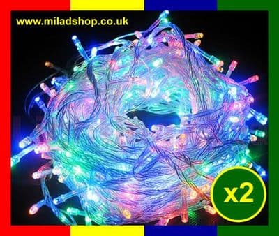 2 x Eid Milad Light (100 led Light indoor wall or Window Decoration) Islamic NEW