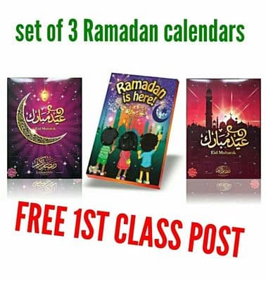 3 x Pack of Ramadan Chocolate Countdown to Eid Calendar new 2024 Muslim Islamic