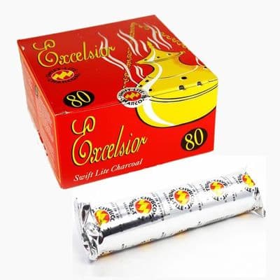 80 Disc Charcoal Genuine Coal bakhoor bukhoor swift lite Hookah burner sheesha