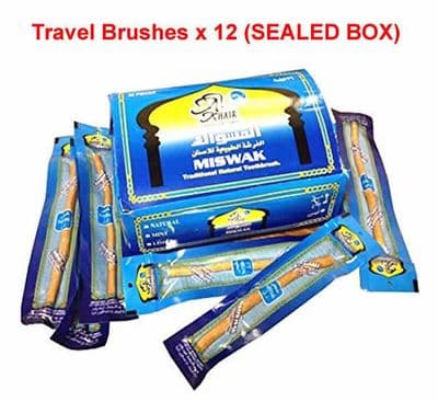 Al Khair Miswak \ Sewak \ Peelu (Thin & Thick) Travel Brushes x 12 (SEALED BOX)