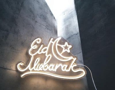 Eid Mubarak Neon Lights Islamic Decoration for Holy Month Muslim Window Lights