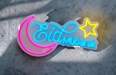 Eid Mubarak Neon Lights Islamic Decoration for Holy Month Muslim Window Lights M