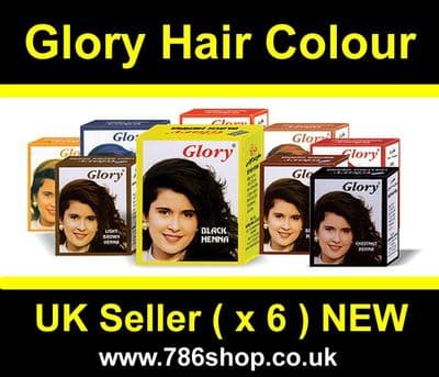 Glory Henna Hair Colour Dye ( Best Selling ) Brand new ( 6x10g Sachets ) Halal