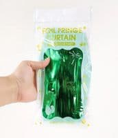 Green Foil Curtains ( 1m x 2m drop ) Maild mubarak decoration